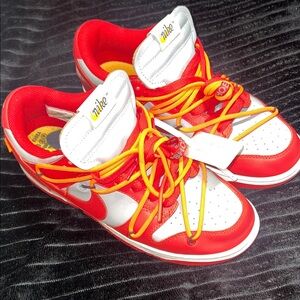 OFF WHITE NIKE DUNKS LOW UNIVERSITY REDS